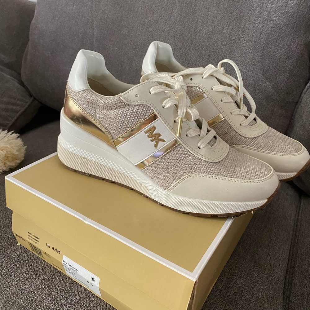 Michael Michael Kors Mabel Wedge Sneaker gold/ metallic